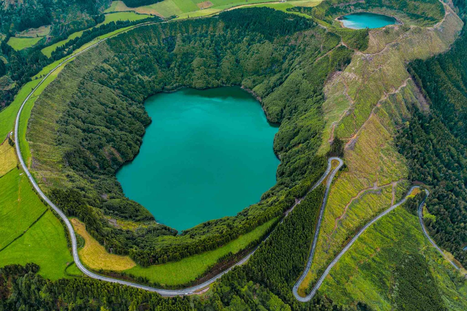 Enrico Pescantini | Aerial view over the stunning Santiago Lagoon.